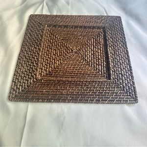 Square Woven Brown tray